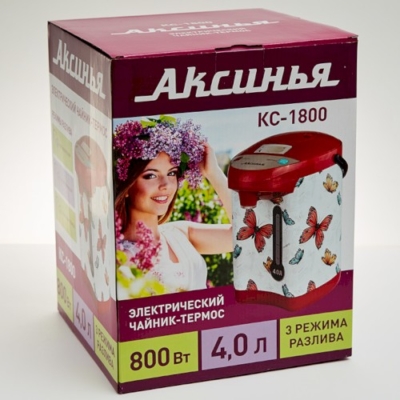 Чайник-термос, 800 Вт, 4 л, КС-1800, Бабочки — изображение 2