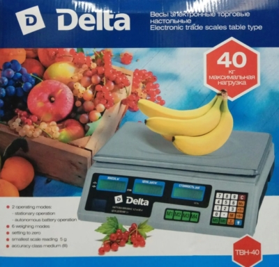 Весы до 40кг электронные торговые настольные Delta ТВН-40 — изображение 4