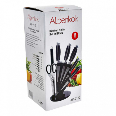 Набор ножей на акриловой подставке 8 предметов Alpenkok AK-2120 — изображение 3