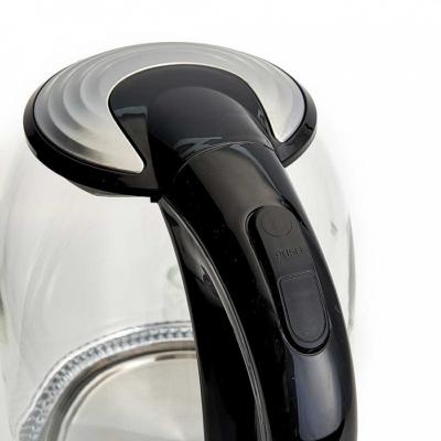 Чайник электрический 2200 Вт, 1,7 л DELTA LUX DE-1002 черный, функция установки температур с LED-индикацией разными цветами, поддержание температуры — изображение 3