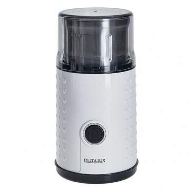 Кофемолка электрическая 250 Вт, 75 г DELTA LUX DE-2201 белая — изображение 4