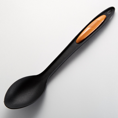 Ложка поварская 34 см BE-1651Y "Comfort orange" черная с оранжевым — изображение 1