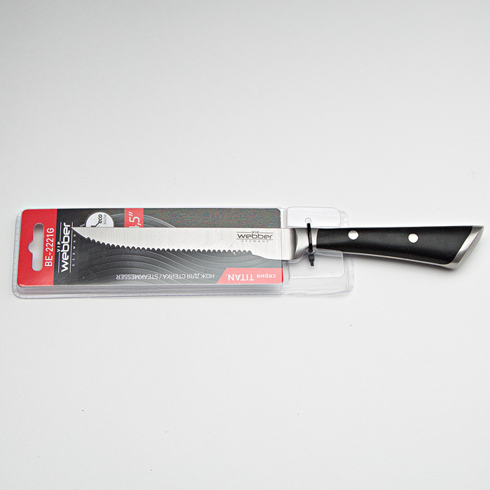 Нож 11,4см для стейка Webber ВЕ-2221G "Титан"