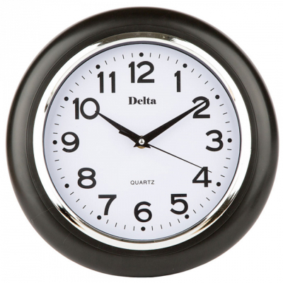 Часы настенные 29 см DELTA DT-0091 черные — изображение 1
