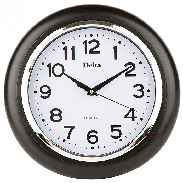 Часы настенные 29 см DELTA DT-0091 черные