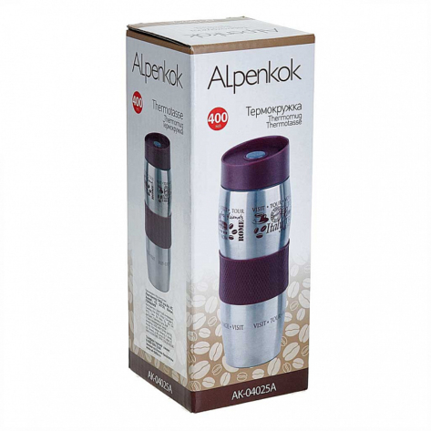 Термокружка 400 мл вакуумная Alpenkok AK-04025A