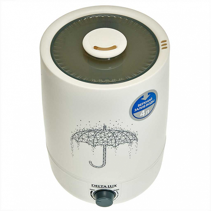 Увлажнитель воздуха ультразвуковой 30 Вт, 4 л, с керамическим фильтром DELTA LUX DE-3704 белый