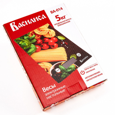 Весы электронные настольные 5 кг ВАСИЛИСА ВА-014 "Итальянская кухня" — изображение 2