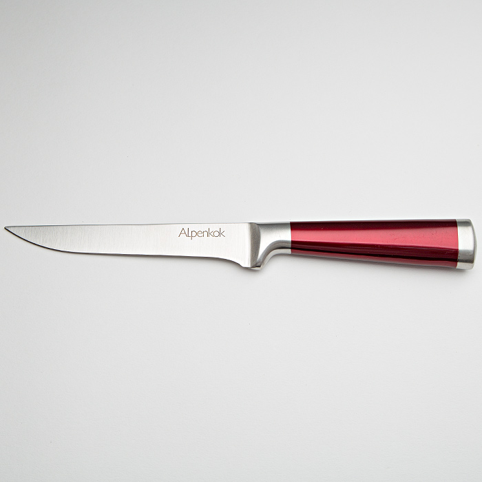 Нож 15,2 см разделочный Alpenkok AK-2080/F "Burgundy" с красной ручкой