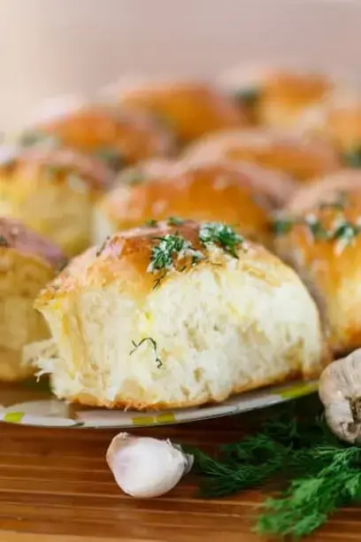  булочки с чесноком