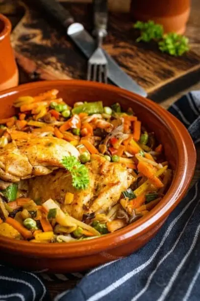  куриное филе с грибами