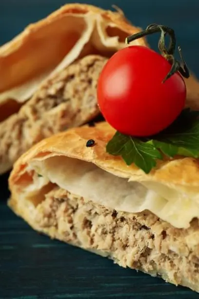  самса с курицей и грибами