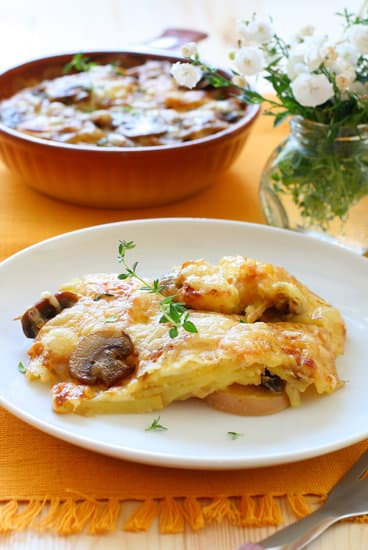  гратен картофельный с грибами в духовке