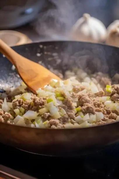  как приготовить макароны с фаршем на сковороде