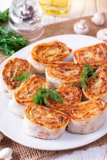  лаваш с грибами и картошкой