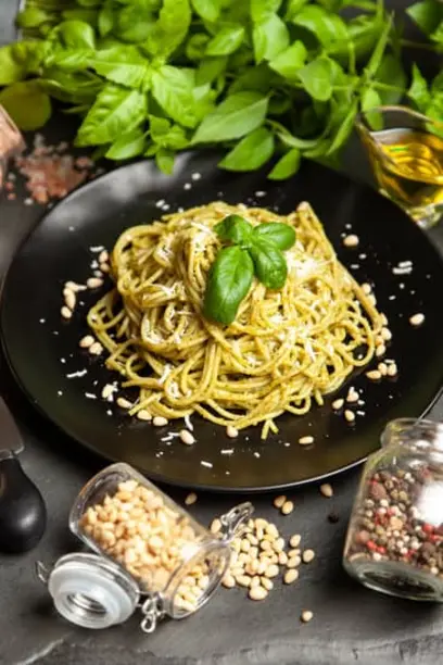 Пошаговый рецепт приготовления ароматной пасты с соусом Песто и аппетитными фото
