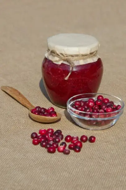  сырая клюква с сахаром