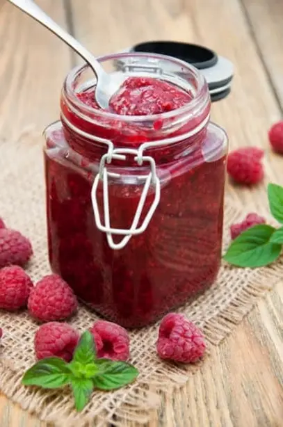  сырая малина с сахаром