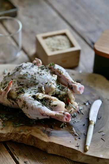  запеченная курица с мандаринами