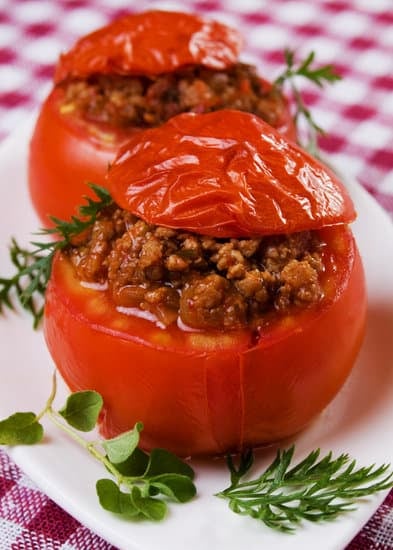 Фаршированные помидоры с мясным фаршем в духовке: пошаговый рецепт с фото