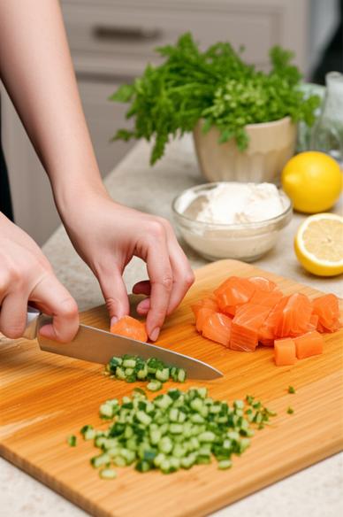  новогодние тарталетки с семгой