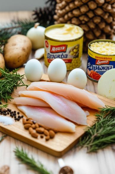  рецепт салата Шишка