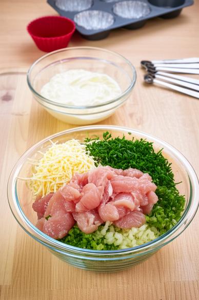  сочные куриные маффины