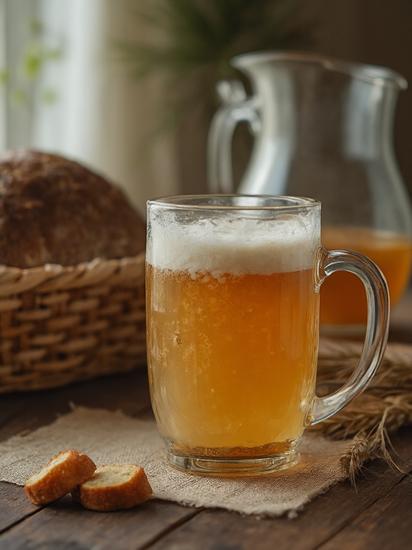 домашний квас из ржаного хлеба