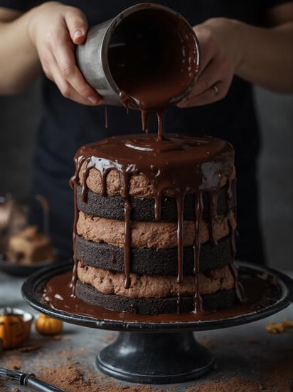  домашний торт на Хэллоуин