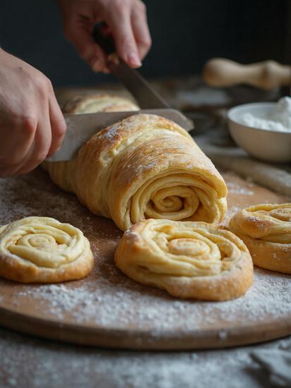  круасаны из слоеного дрожжевого теста