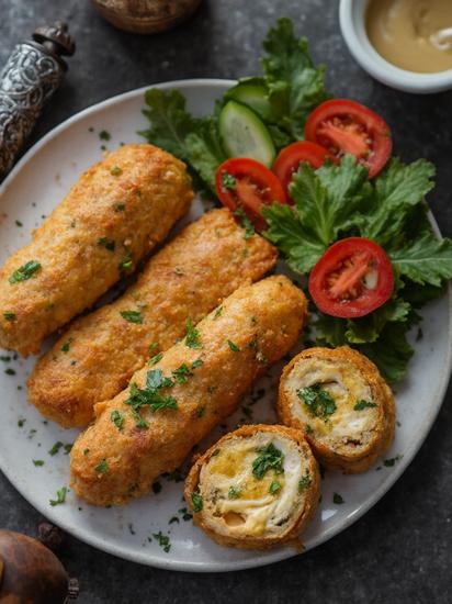  куриные рулетики с сыром