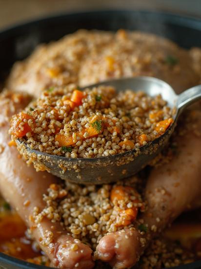  курица в духовке с гречкой