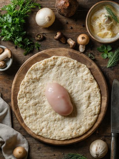  лаваш с курицей и грибами