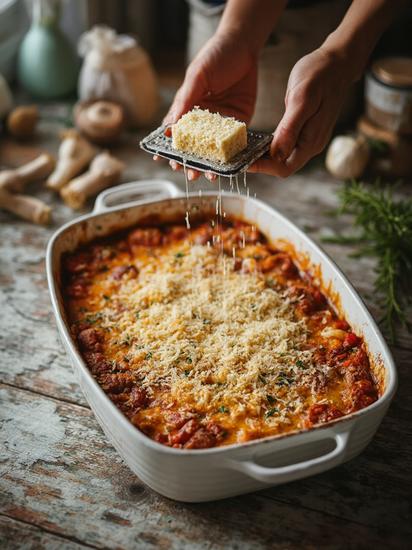  нежная запеканка с мясом