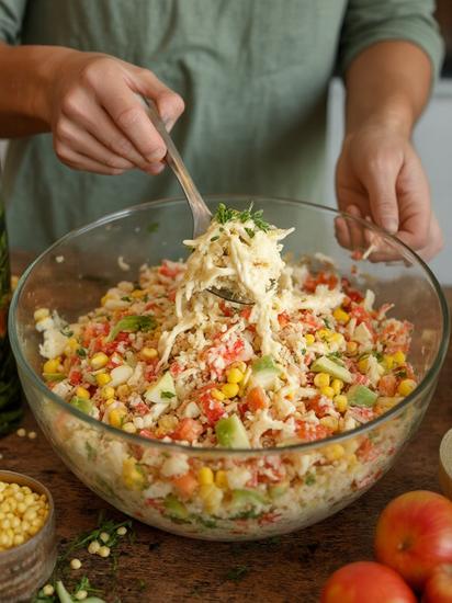 новогодний крабовый салат