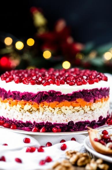 новогодний салат Гранатовый браслет