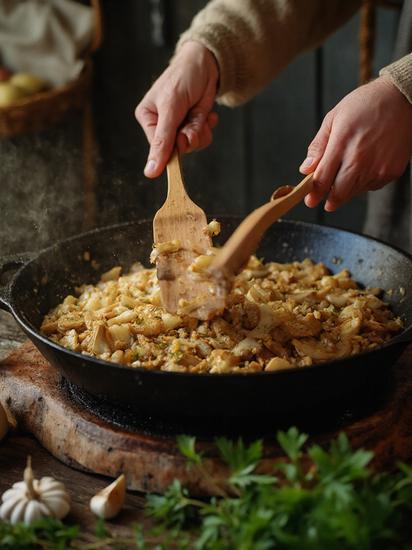  осеннее блюдо с грибами