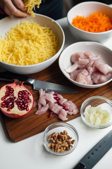 пошаговый рецепт Гранатовый браслет