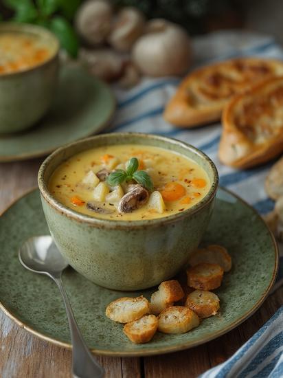  простой сырный суп