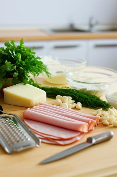  рецепт рулетиков из ветчины