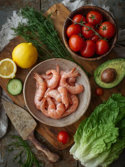  рецепт салата с авокадо и креветками