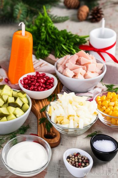  рецепт салата Венок Адвента