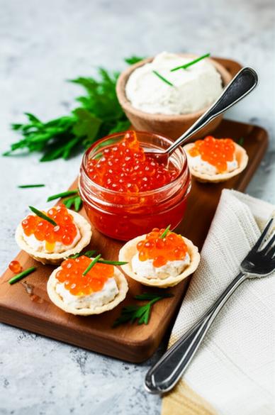 рецепты тарталеток с икрой