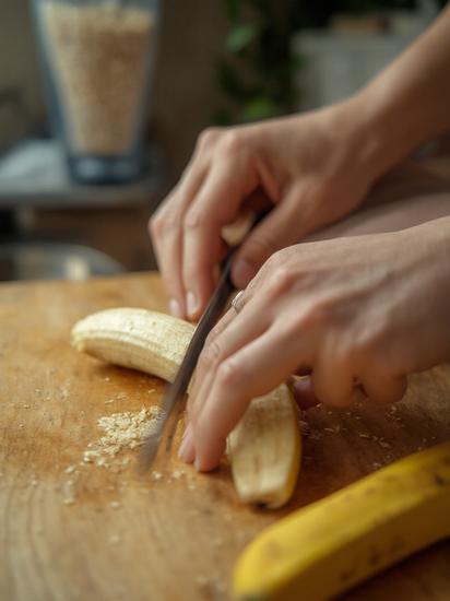 смузи с творогом и бананом