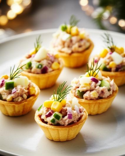  тарталетки с тунцом