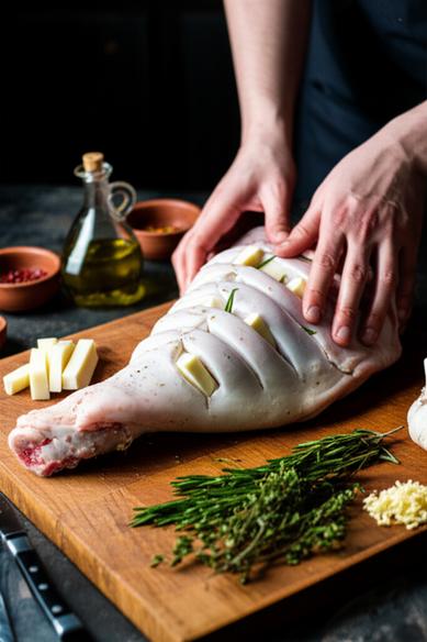 запеченная баранина с сулугуни