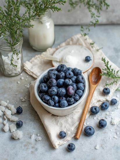  черника с сахаром без варки