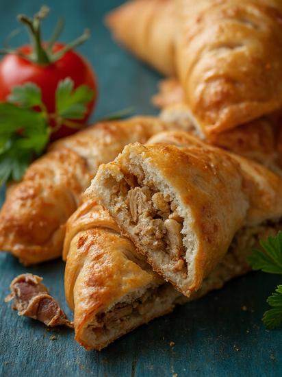  домашняя самса с курицей и грибами