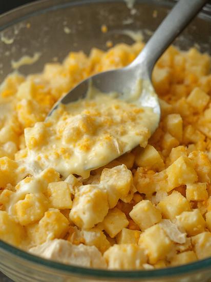 праздничный салат с ананасом