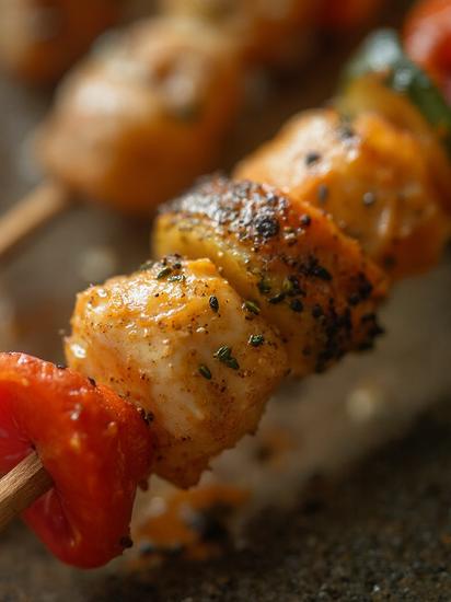  рецепт куриных шашлычков с овощами